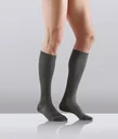 Travel-Stützstrümpfe, Mikrofaser, 2er, Größe Xl (43-45), Grau