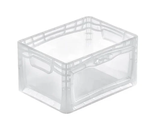 "Eurobox mit Entnahmeklappe 400x300x220mm, transparent image"