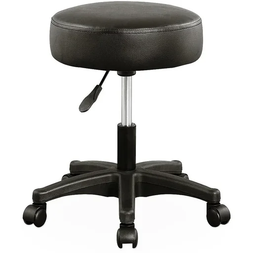 "Tabouret / Bürohocker - drehbar und verstellbar - Schwarz image"