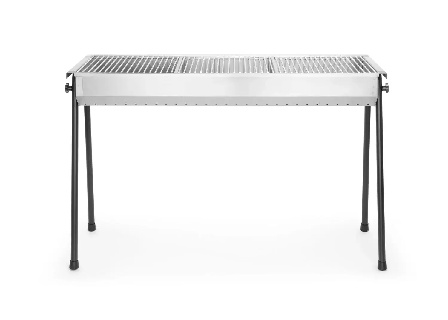 Charcoal grill - made of stainless steel, 3 grids 345x345 mm, removable feet 
