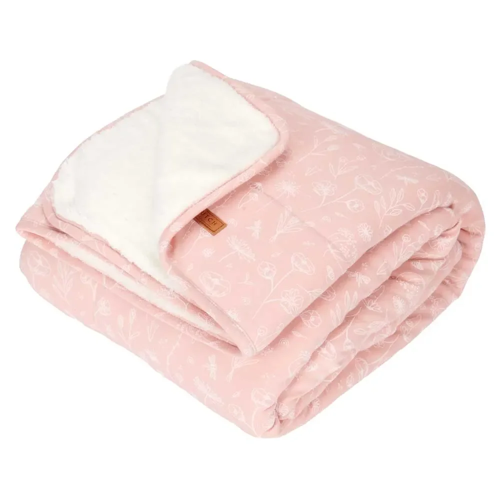 "Little Dutch Baby Kuscheldecke "Wild Flowers" rosa, Größe: 110 x 140 cm image"