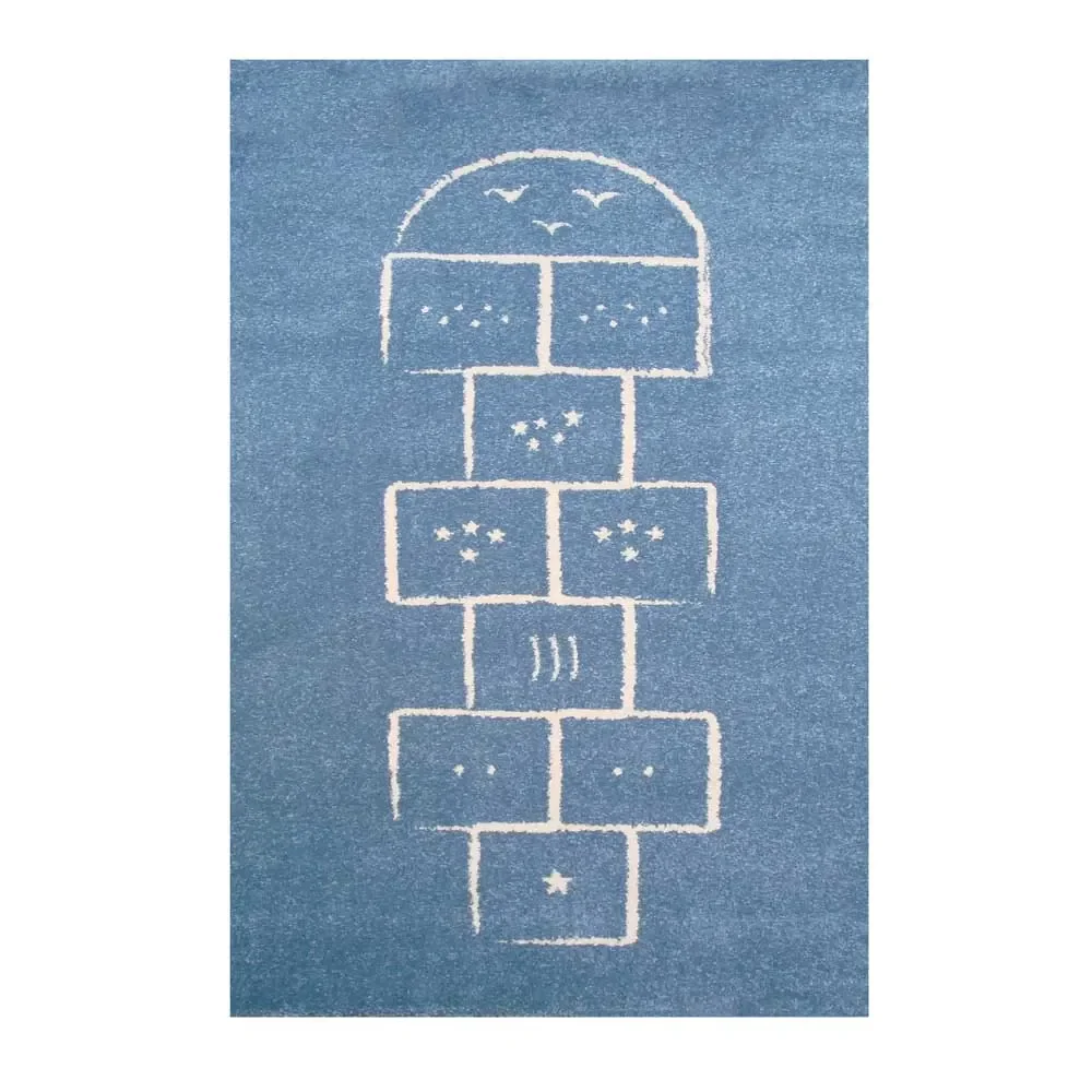 "Art for Kids Kinderteppich Hüpfkästchen blau, Größe: 100 x 150 cm image"