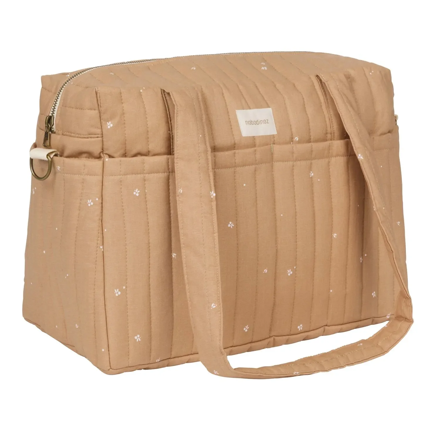 "Nobodinoz STORIES Wickeltasche für Kinderwagen, Kinderwagen tasche, 40 x 30 x 25 cm, Farbe: Errötende kleine Kirschen image"