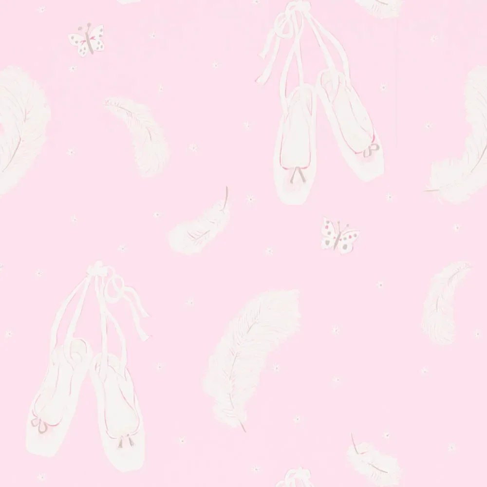 "Little Sanderson Abracazoo Motivstoff Ballettschuhe rosa image"