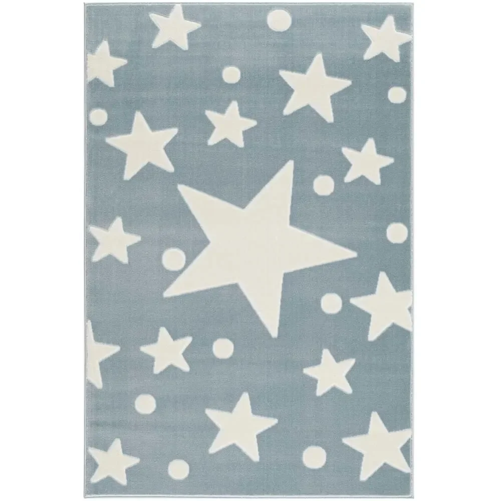 "Livone Teppich Estrella Stern & Konfetti blau, Teppichgrösse: 160 x 230 cm image"