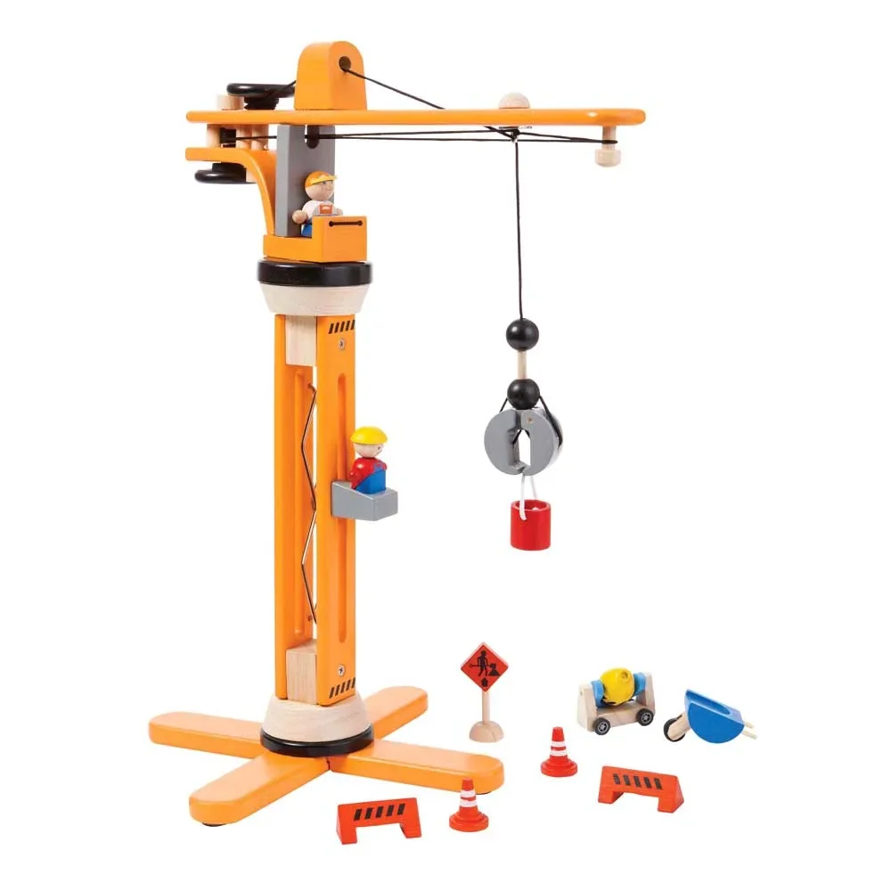 "Plan Toys Spielzeug Kran-Set Holz image"