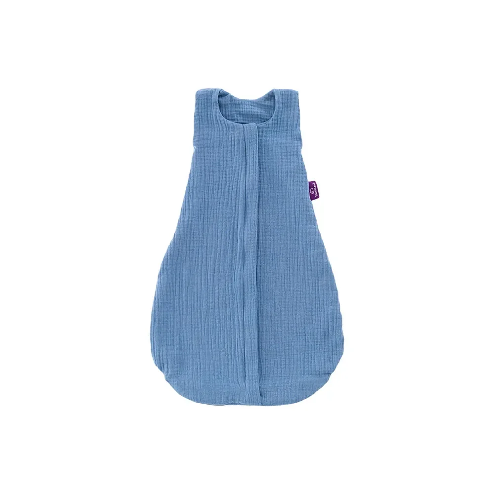 Träumeland Liebmich Sommerschlafsack baby, Schlummersack - Baumwollmusselin hellblau, Grösse: 60