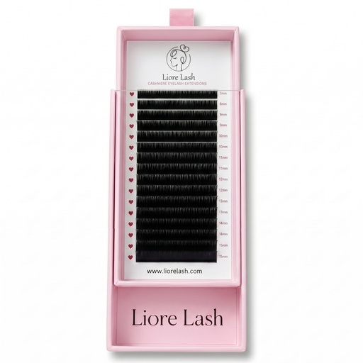 "Liore Lash Wimpern für Verlängerungen, 16 Reihen, 0,05 mm, M-Curl, Längenmix 7-15 mm image"