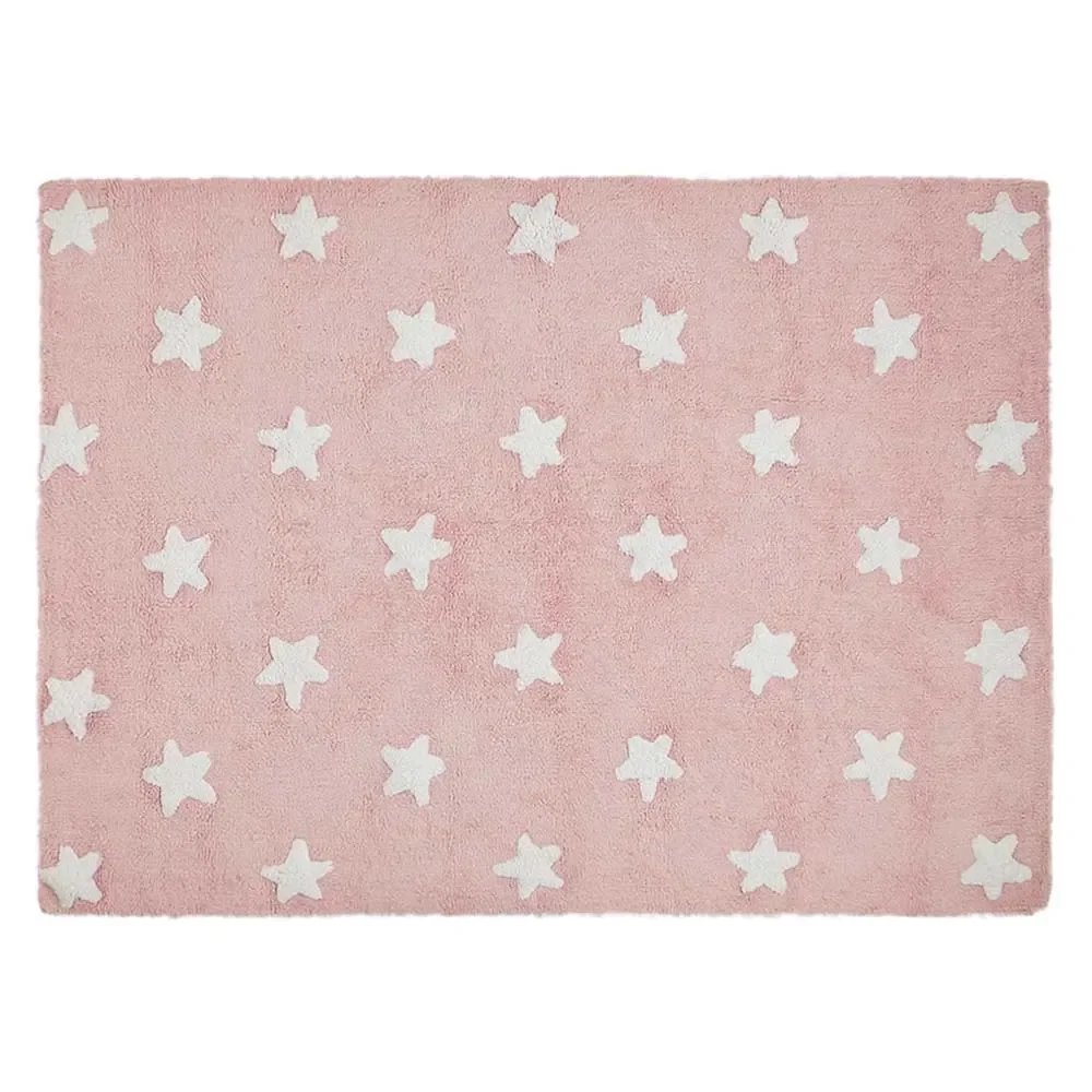 "Lorena Canals Teppich Sterne pink image"