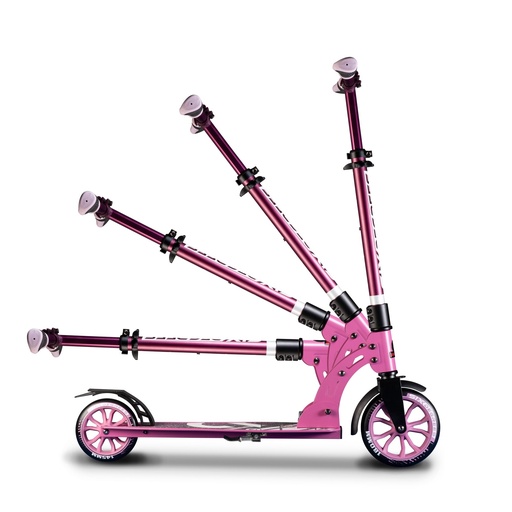 "SIX DEGREES Aluminium Scooter Junior mit Klappmechanismus u. Ständer, 180/145 mm, höhenverstellbar, GS-geprüft, pink image"