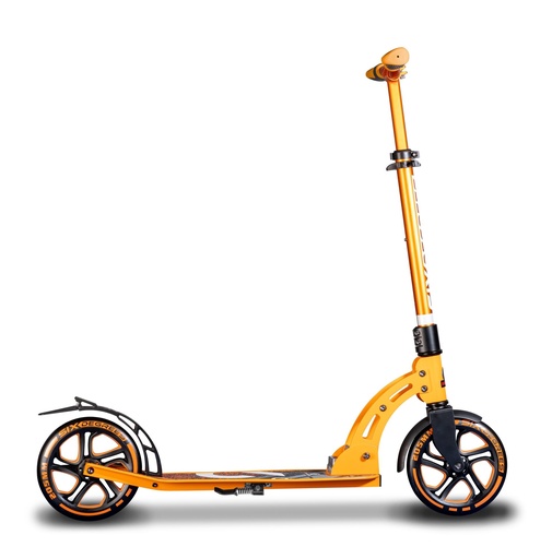 "SIX DEGREES Aluminium Scooter mit Klappmechanismus u. Ständer, 205 mm, höhenverstellbar, GS-geprüft, orange, TESTSIEGER image"