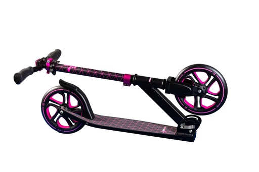 "muuwmi Aluminium Scooter Pro – Tretroller, 215 mm, ABEC 7, Kinder und Erwachsene, GS-geprüft, höhenverstellbar, new pink image"