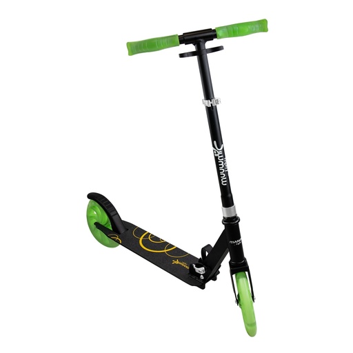 "muuwmi Aluminium Scooter – Tretroller, 200 mm, ABEC 7, GS-geprüft, höhenverstellbar, LED-Leuchtrollen, Glow-Effekt image"