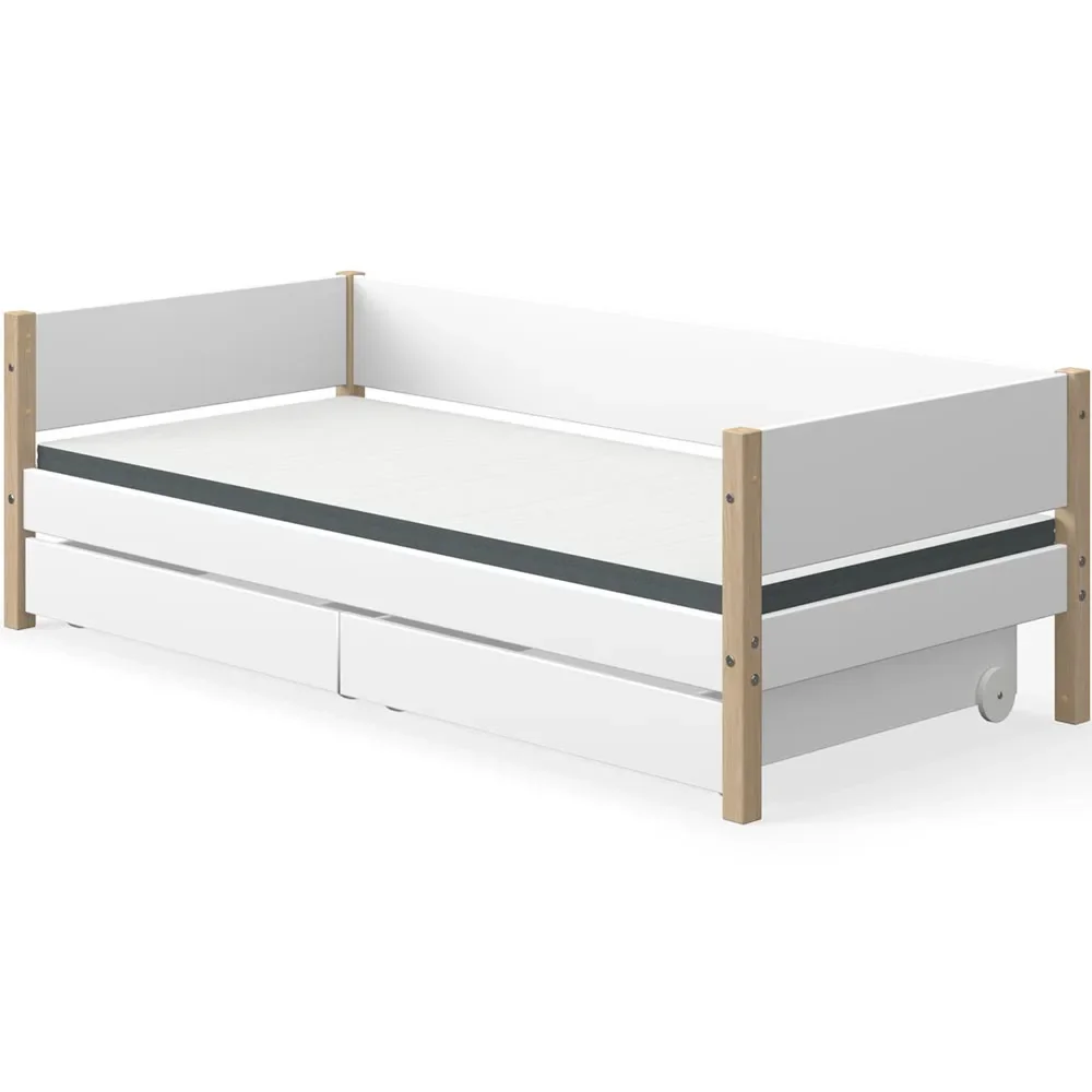 "Flexa Nor Sofabett incl. 2 Schubladen weiß / Eiche image"