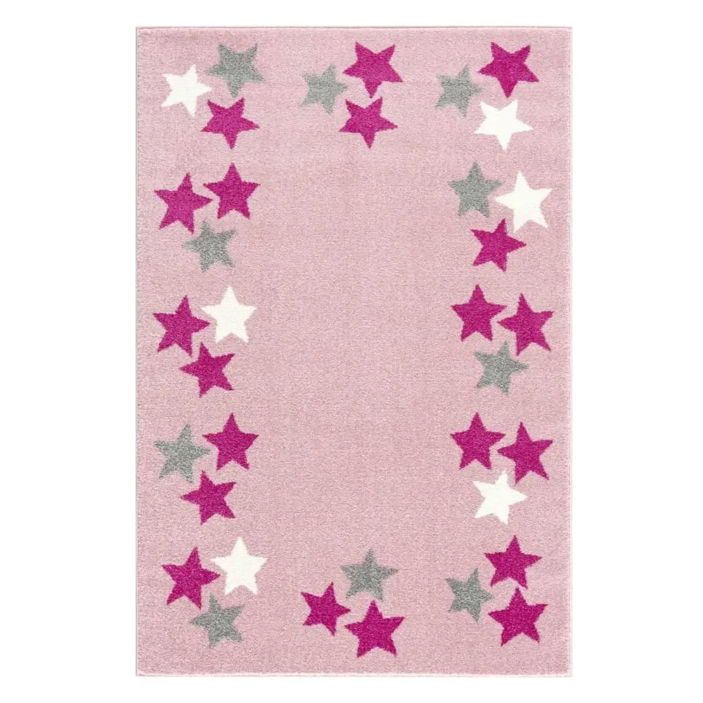 "Livone Teppich Sternenband rosa grau, Teppichgrösse: 160 x 230 cm image"
