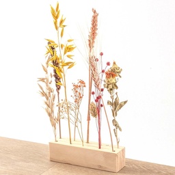 Holz Trockenblumenständer - M - Blumen und Kräuter + Trockenblumenarrangement