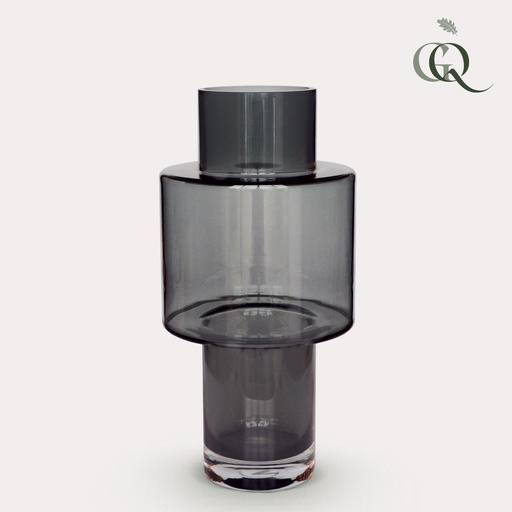 "Vase Glas Juba M - H40 W20 - Grau image"