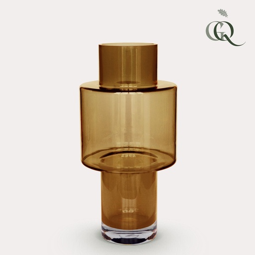 "Vase Glas Juba M - H40 W20 - Cognac image"