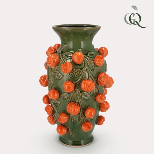 "Vase Stein M - H38 W24 - Grün - Mandarin image"