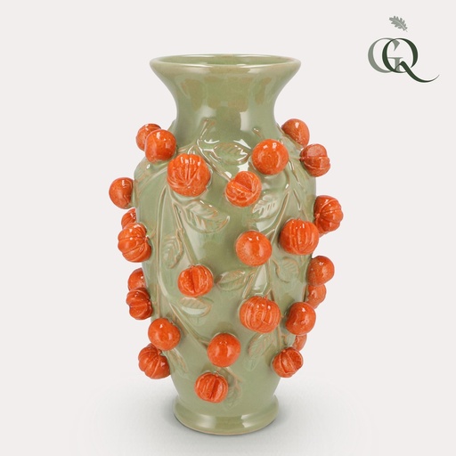 "Vase Stein M - H38 W24 - Pistazie Grün - Mandarin image"