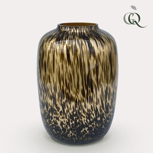 "Glasvase - M - H35 W25 -Artic Gepard Gold image"