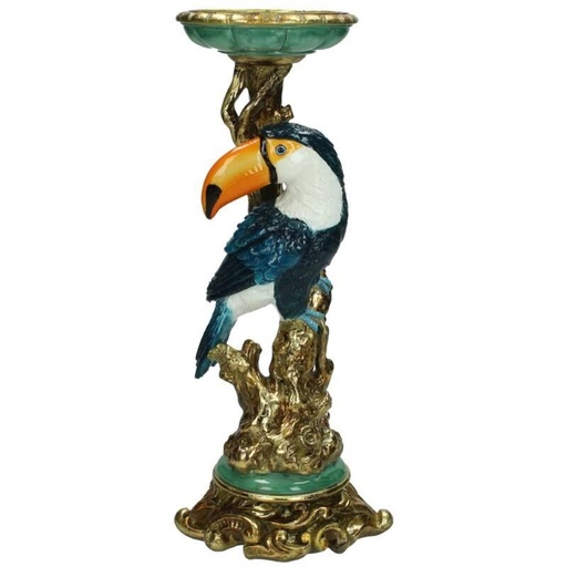 "Kerzenhalter - Tukan Mehrfarbig Höhe ca. 30 cm image"