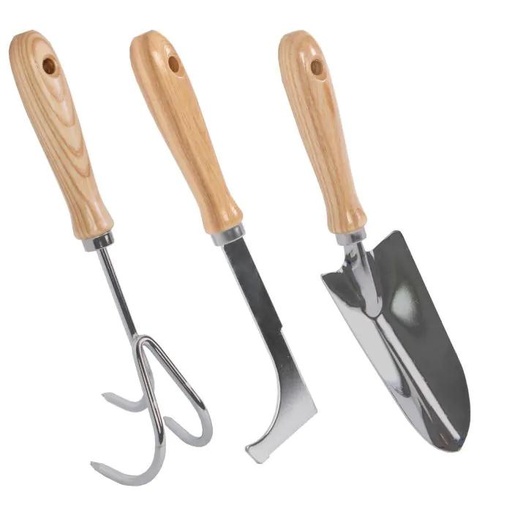 "Gartengeräte-Set - Handkratzer - Fugenkratzer - Umpflanzschäufelchen - Verzinkter Stahl image"