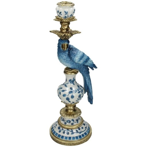 "Kandelaber - Niederländisch Blau Papagei Höhe ca. 40 cm - Links image"