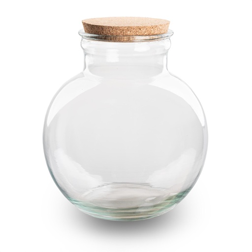 "Terrarium Flasche (mit) Beleuchtung - Teddy - Ø 25 cm Höhe ca. 26,5 cm - Ohne LED-Kork image"