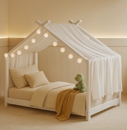 Alavya Home 3-piece Moon bed canopy set for children’s room, 110x360 cm, muslin