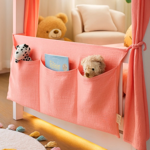 "Alavya Home Babybett Betttasche Musselin Bio-Baumwolle - Rosa image"