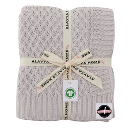 Alavya Home Babydecke 75x100 cm GOTS Bio-Baumwolle - Grau