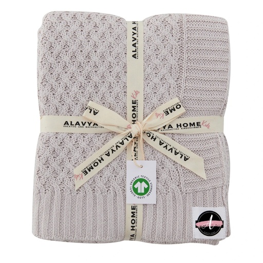 "Alavya Home Babydecke 75x100 cm GOTS Bio-Baumwolle - Grau image"