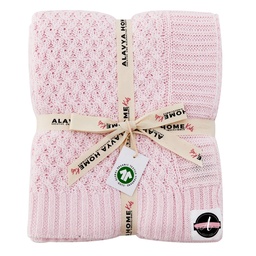Alavya Home Babydecke 75x100 cm GOTS Bio-Baumwolle - Rosa