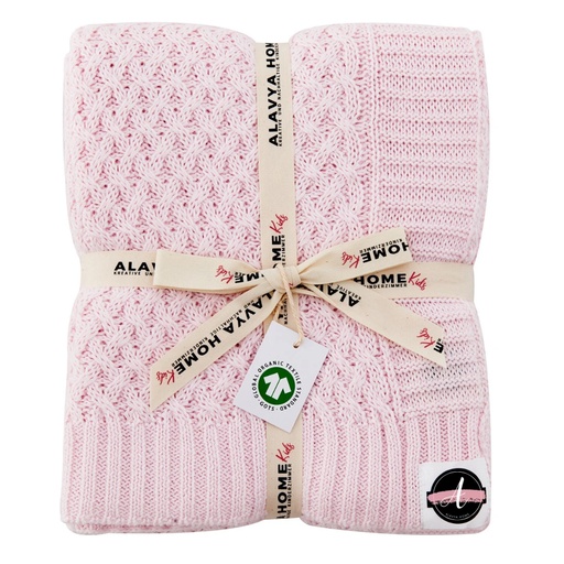 "Alavya Home Babydecke 75x100 cm GOTS Bio-Baumwolle - Rosa image"