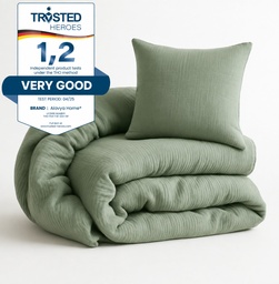 Alavya Home Kinderbettwäsche 135x100 cm Baumwolle - 2er-Set, Khaki