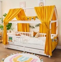 Alavya Home Deko-Set Musselin 125x350 cm Bio-Musselin Baumwolle - Senfgelb