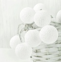 Alavya Home Lichterkette Cotton Ball 10er