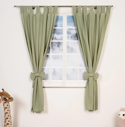 Alavya Home Vorhänge Schlaufen 100x150 cm Baumwolle - 2er-Set, Khaki