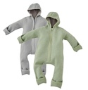 Alavya Home Walkoverall Bio-Schurwolle - Khaki und Grau - 2er Set 62/68