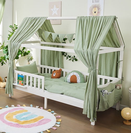 "Alavya Home Hausbett CLOUD mit Matratze 90x200 cm - Buche image"