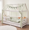 Alavya Home Hausbett Deko-Set 150x350 cm Polyester / Bio-Baumwolle - 2er-Set, Khaki