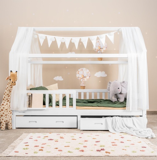 "Alavya Home Hausbett CLOUD Komplett-Set 90x200 cm Buche - Senfgelb image"