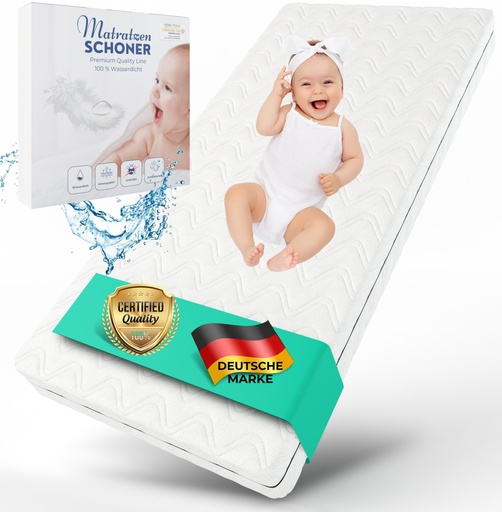 "Alavya Home Kindermatratze COZY inkl. Schoner 90x200 cm Kaltschaum - Weiß image"