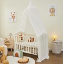 Alavya Home Baldachin BIO-Musselin-Baumwolle | 250 x 50 cm | Weiß
