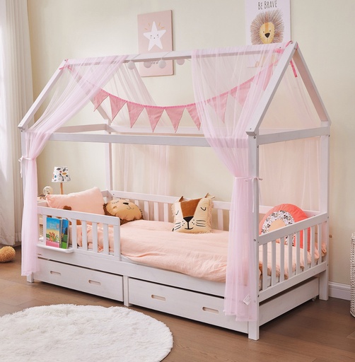 "Alavya Home Hausbett Deko-Set 150x350 cm Polyester / Bio-Baumwolle - 2er-Set, Rosa image"