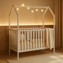 Alavya Home Babybett ELLA 70x140 cm Kiefer - Weiß