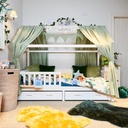 Alavya Home Hausbett CLOUD Komplett-Set 90x200 cm Buche - Weiß