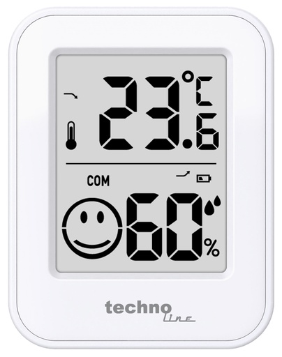 "WS9417 Raumklimastation Thermo-Hygrometer – digitales Innenraum Klima-Messgerät für Temperatur und Luftfeuchtigkeit, Komfortanzeige, Trendanzeige, MIN/MAX-Werte, Aufstellung, Magnethalterung, weiß image"