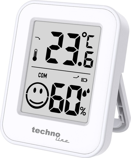 "WS9417 Raumklimastation Thermo-Hygrometer – digitales Innenraum Klima-Messgerät für Temperatur und Luftfeuchtigkeit, Komfortanzeige, Trendanzeige, MIN/MAX-Werte, Aufstellung, Magnethalterung, weiß image"